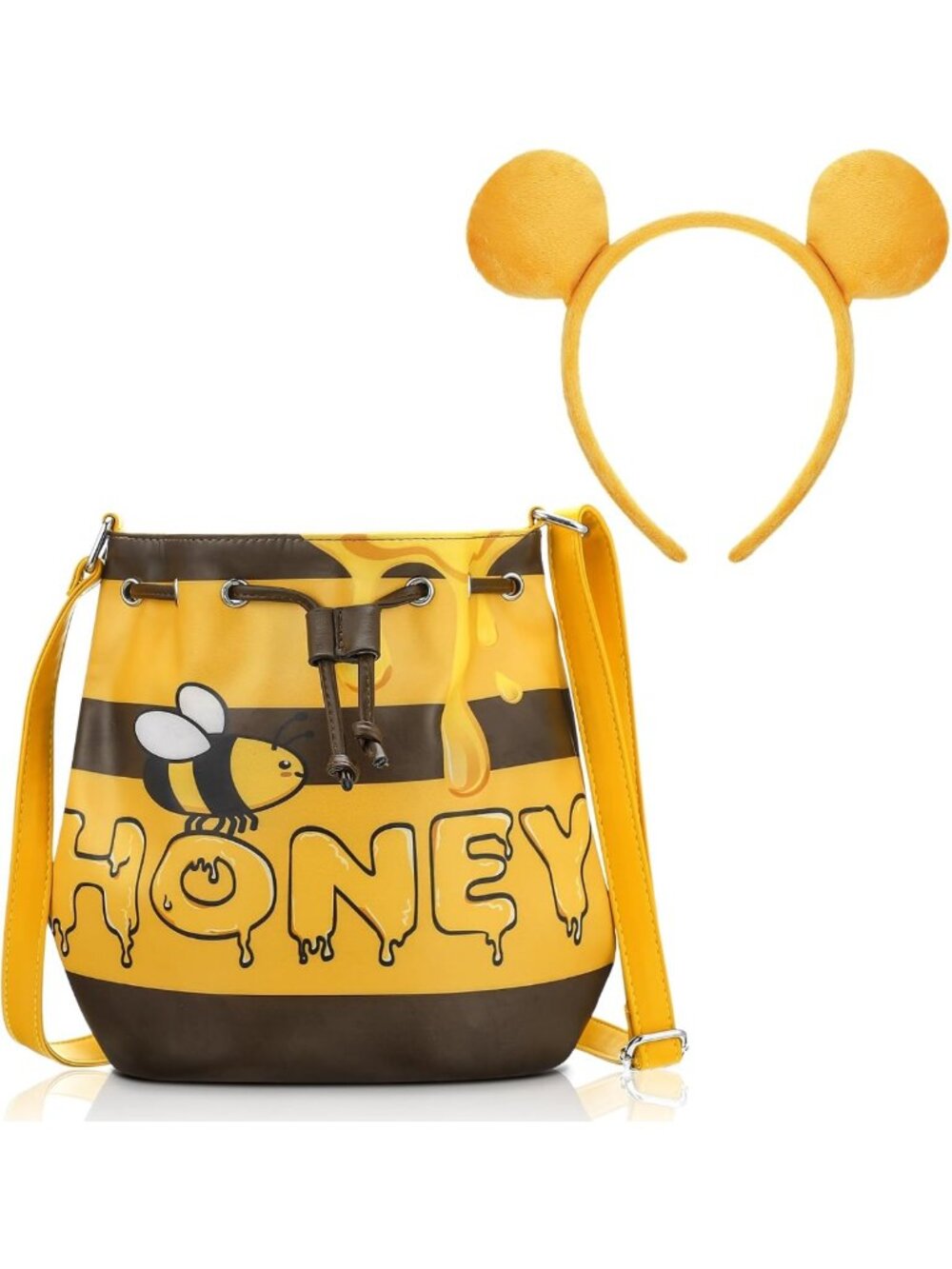 Halloween Bear Costume Accessories Set - 2 Pcs with Crossbody Bag for Kids